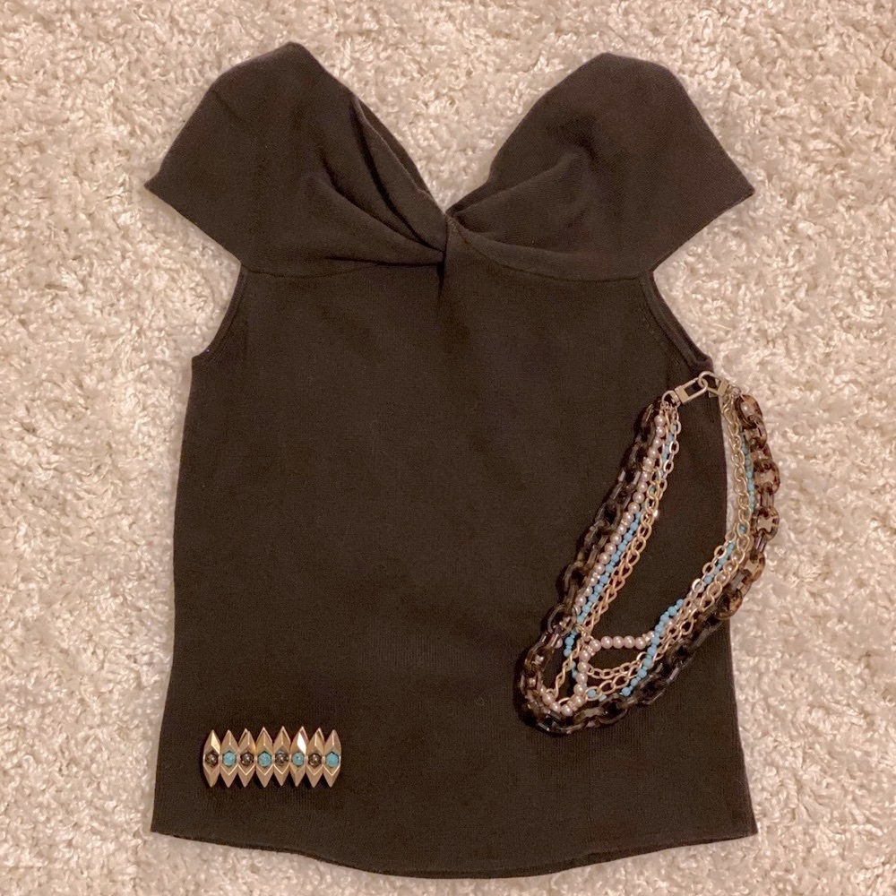 Dana Buchman Chocolate Knit Top